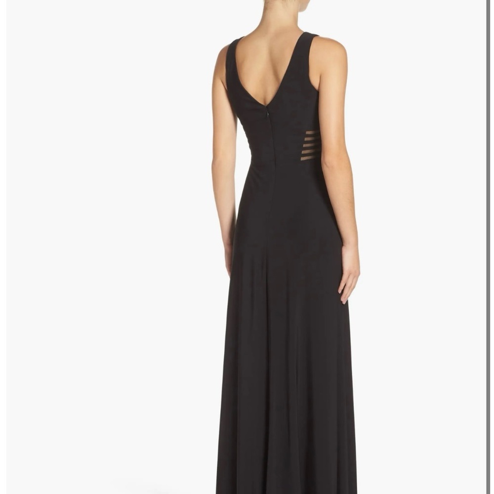 Morgan & Co. Illusion Panel A-Line Gown | Long Formal Evening Dress | Size 13 - Picture 12 of 12